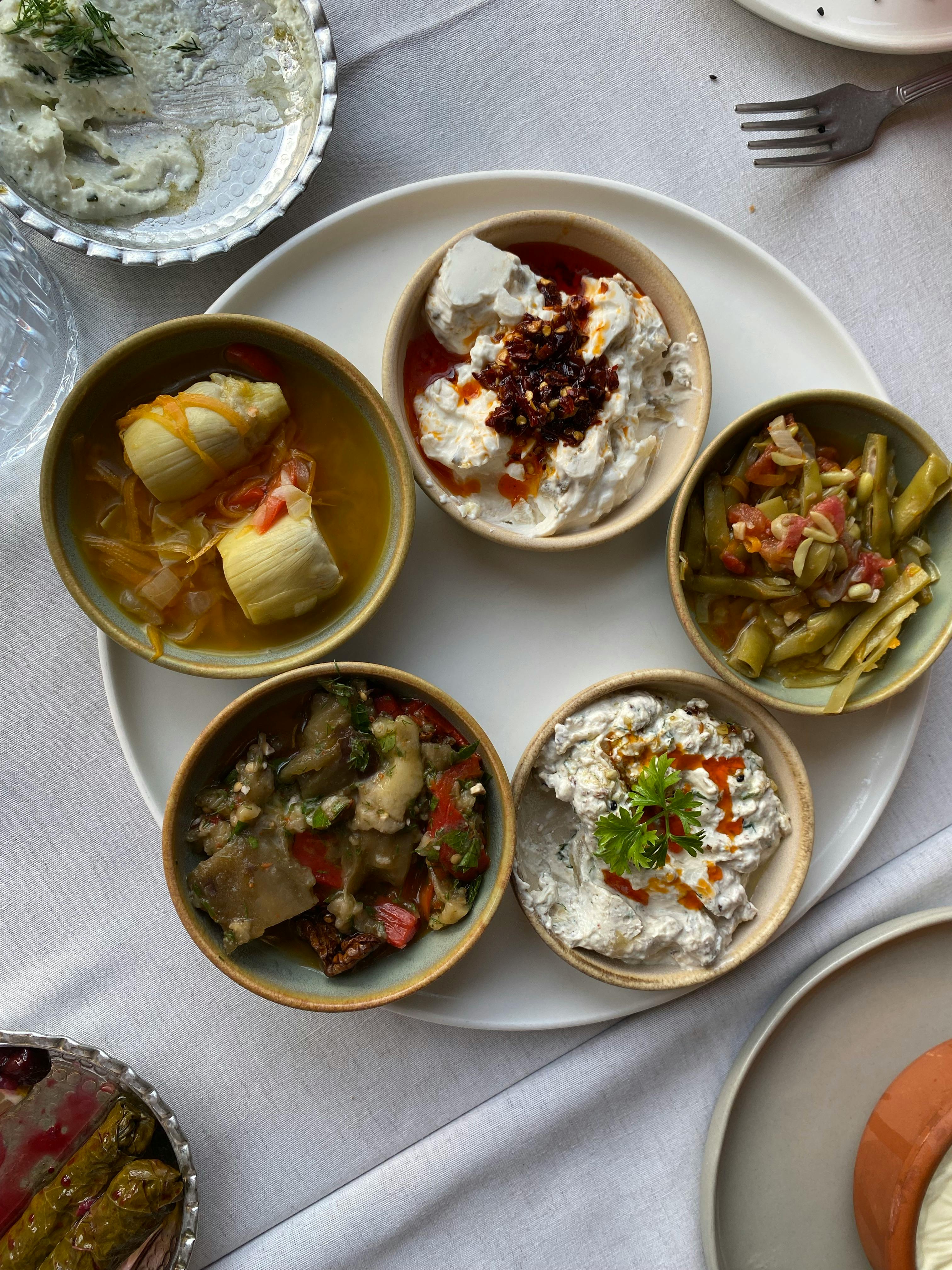 Sauces dishes in ramekins